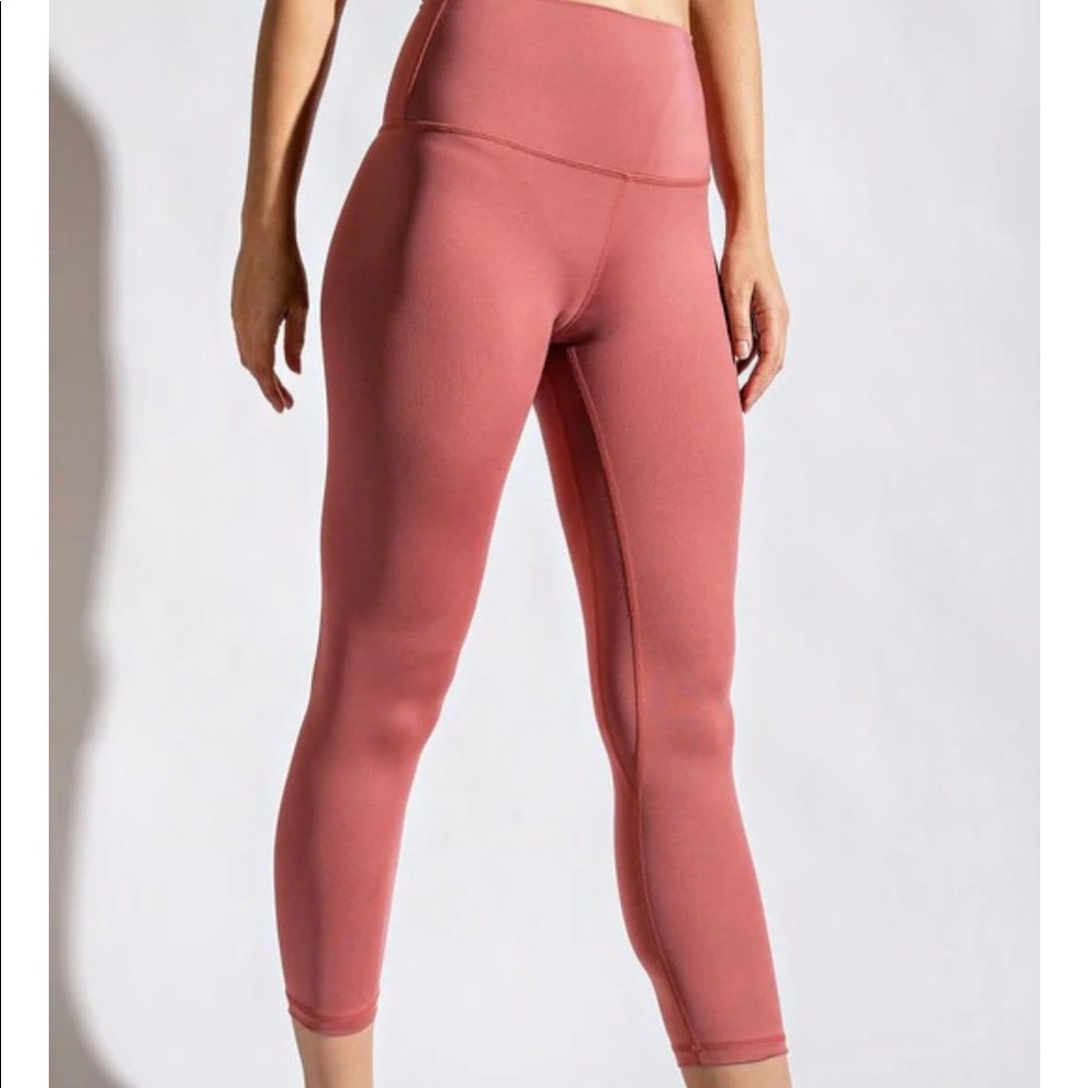 Luxe Butter Soft Compression Leggings 2X Brier Rose NWT